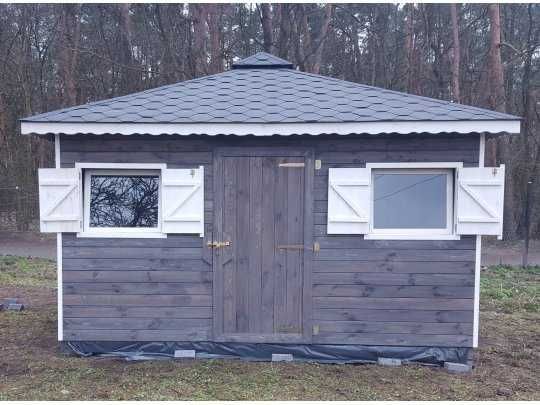 Domek drewniany narzędziowy,gospodarczy,ogrodowy,magazyn,taras, 4x4m