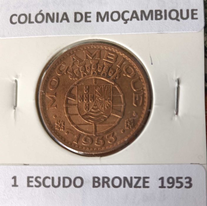 4 Moedas Portuguesas 1 Escudo Circuladas na Ex Colónia de Moçambique
