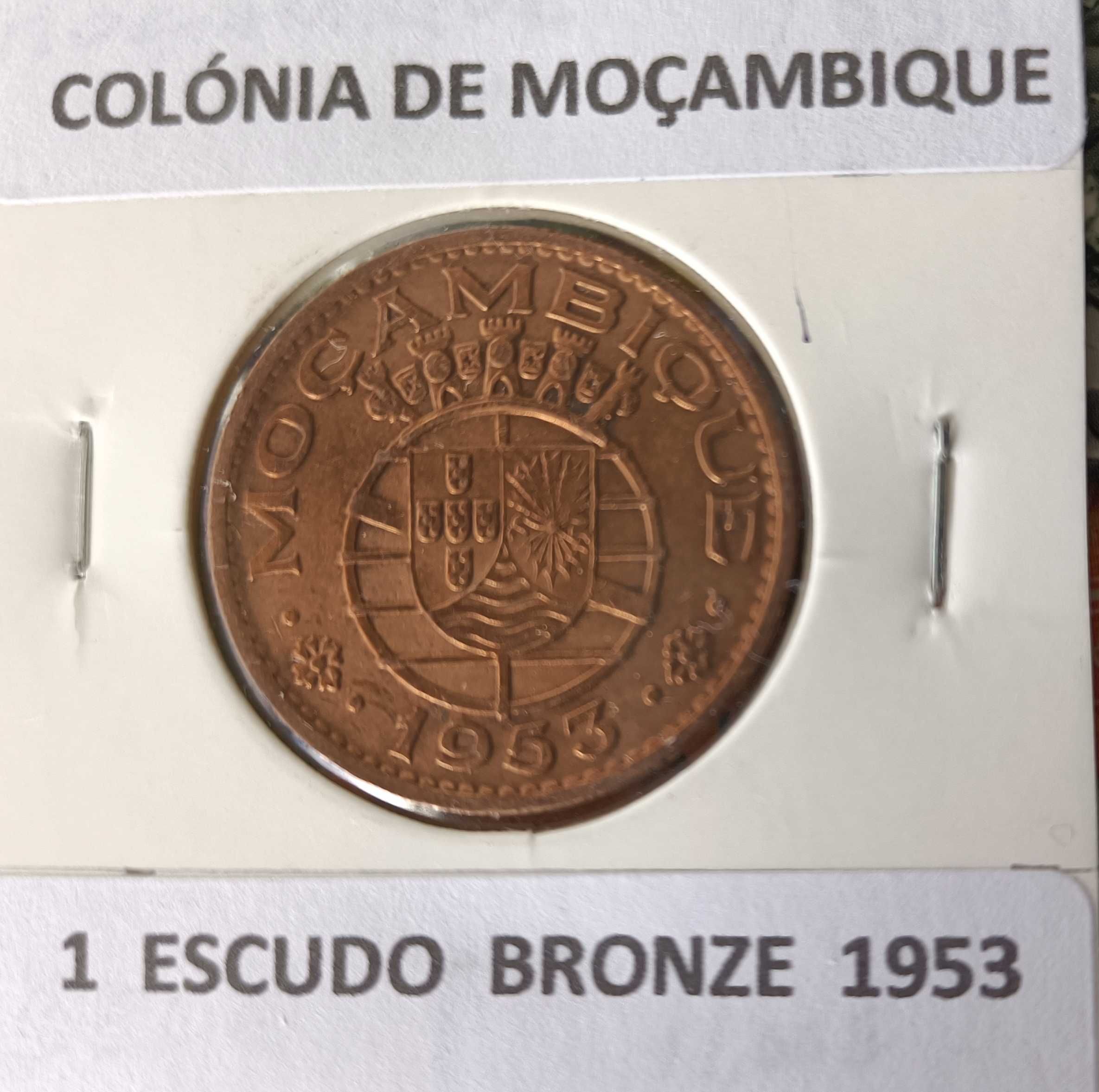 Moedas Portuguesas de 1 Escudo Circuladas na Ex Colónia de Moçambique