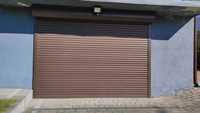 Brama rolowana , roleta garażowa brązowa 276,5 x 192 cm