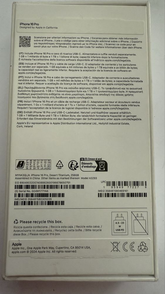 Iphone 16 Pro 256 Gb