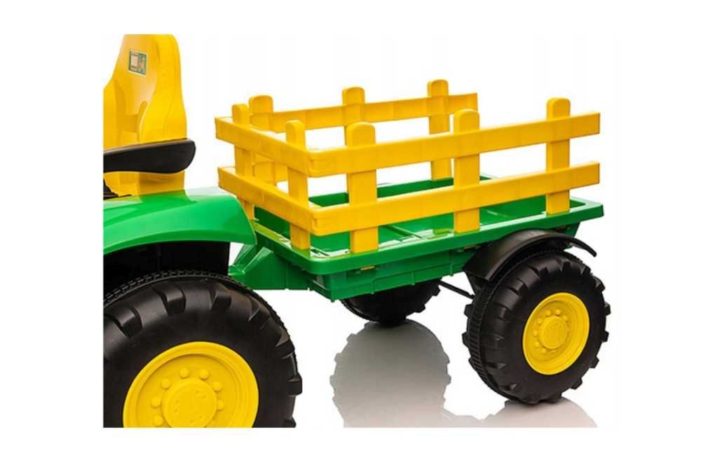 HIT - DUŻY TRAKTOR Na Akumulator Z Przyczepką Pilot LED Dźwięki 90W