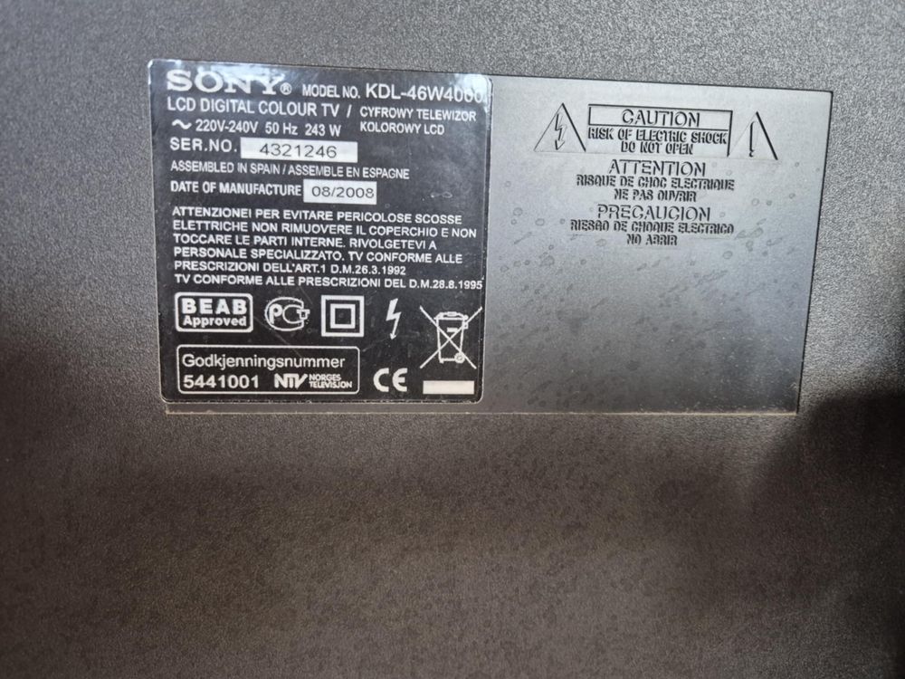 Telewizor Sony Brawia KDL 46W4000