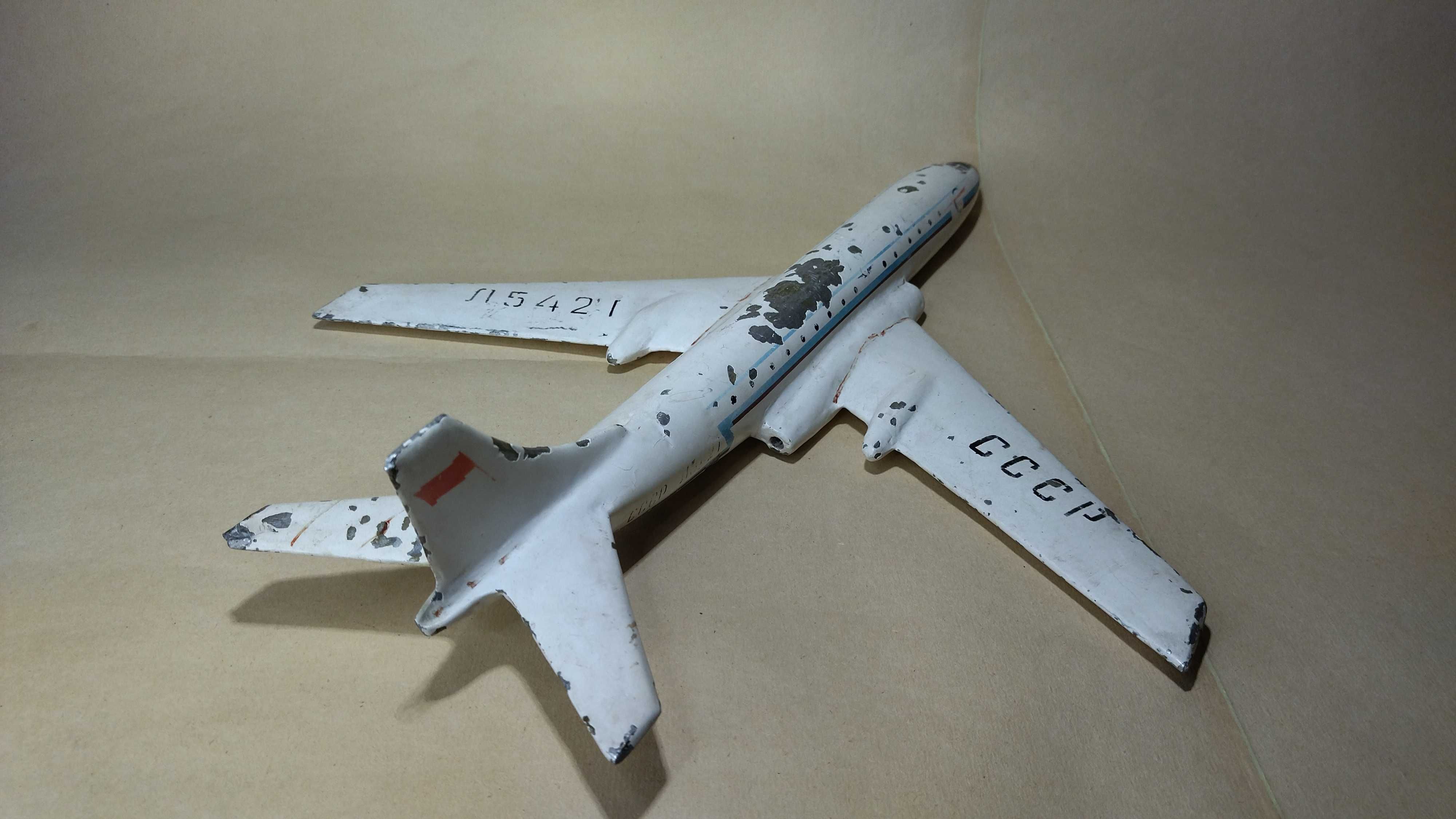 Модель самолета ТУ-124, металлическая модель ту 124, самолет ссср