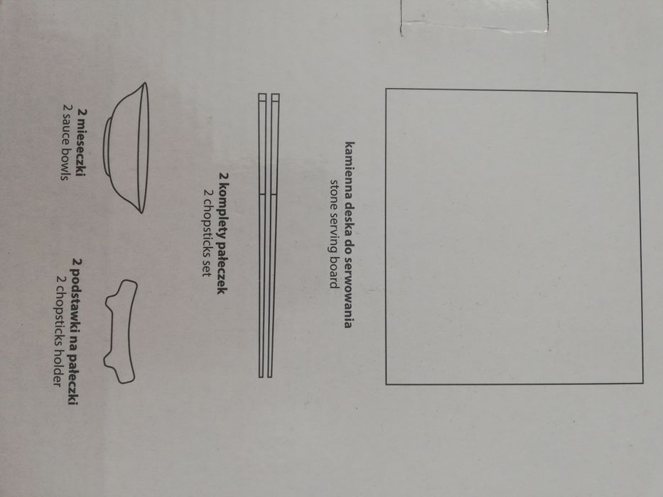 Zestaw sushi deska łupek czarny