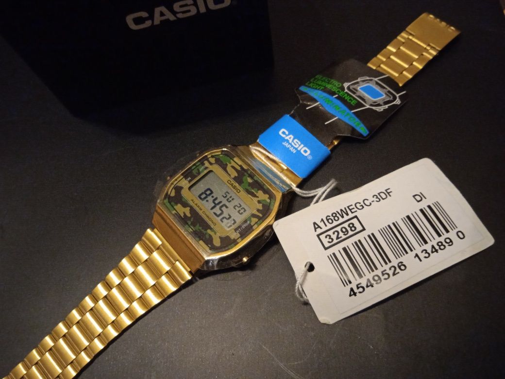 Nowy Casio A168WEGC-3DF! Kolekcjonerski model. Vintage