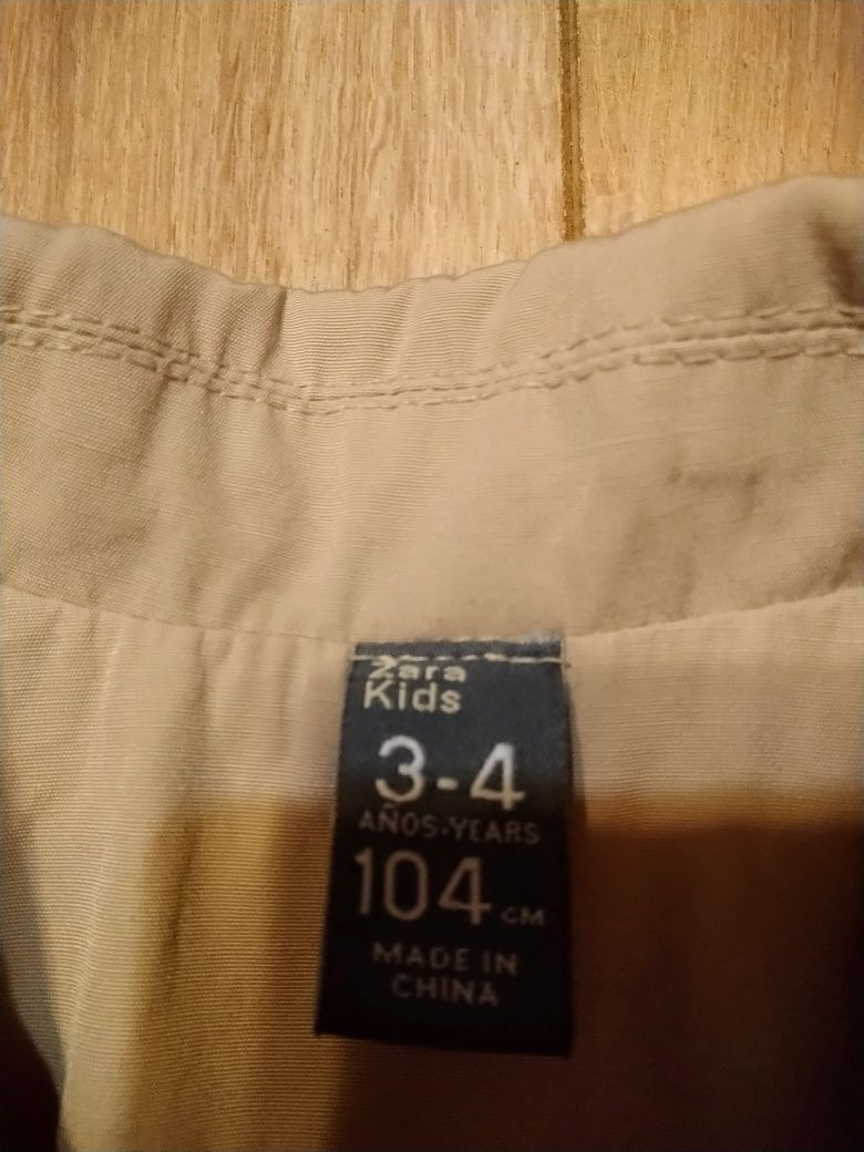 Płaszczyk Zara dla dziewczynki 104 cm oraz spodnie