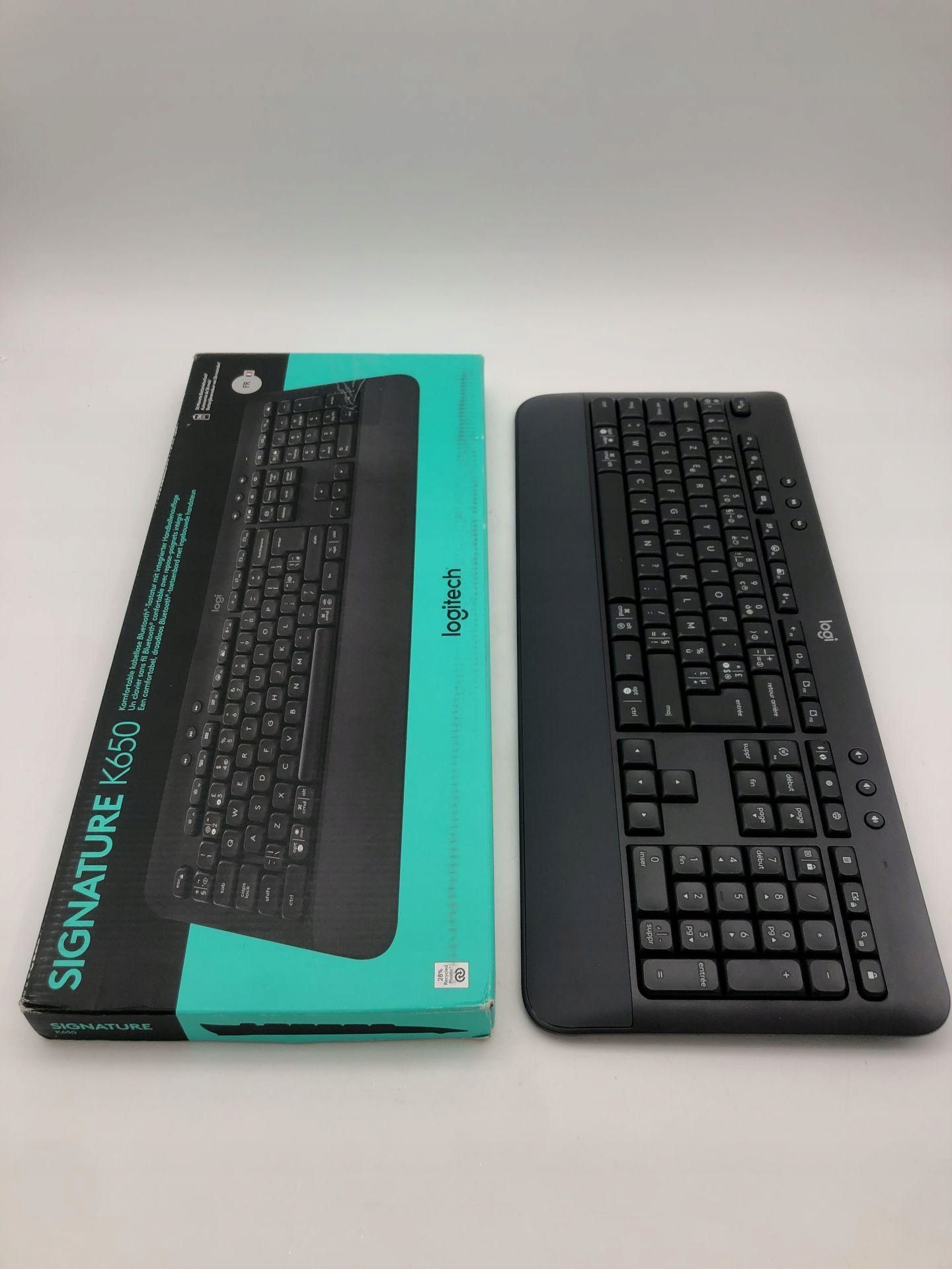 Logitech K650 Bezprzewodowa Klawiatura z Podpórką Bluetooth USB Szara