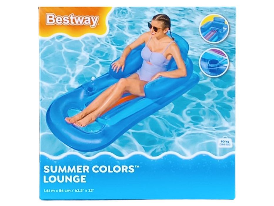 Dmuchany materac z oparciem - Bestway 161x84cm
