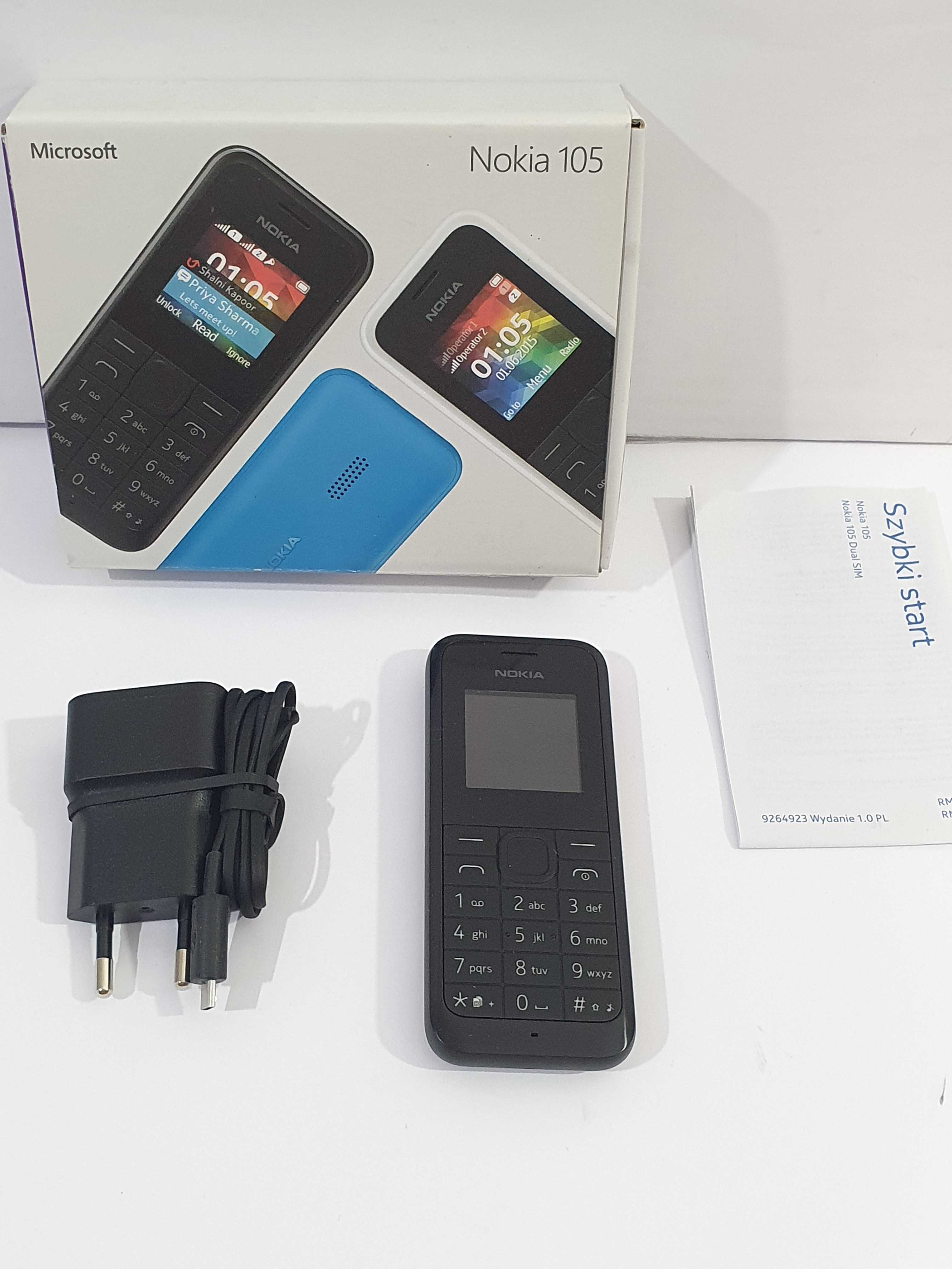 Mini telefon Dual sim na 2 karty NOKIA 105 Microsoft Nowy z latarką