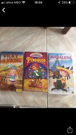 VHS - Vicky o Viking; Pinóquio; Madalena