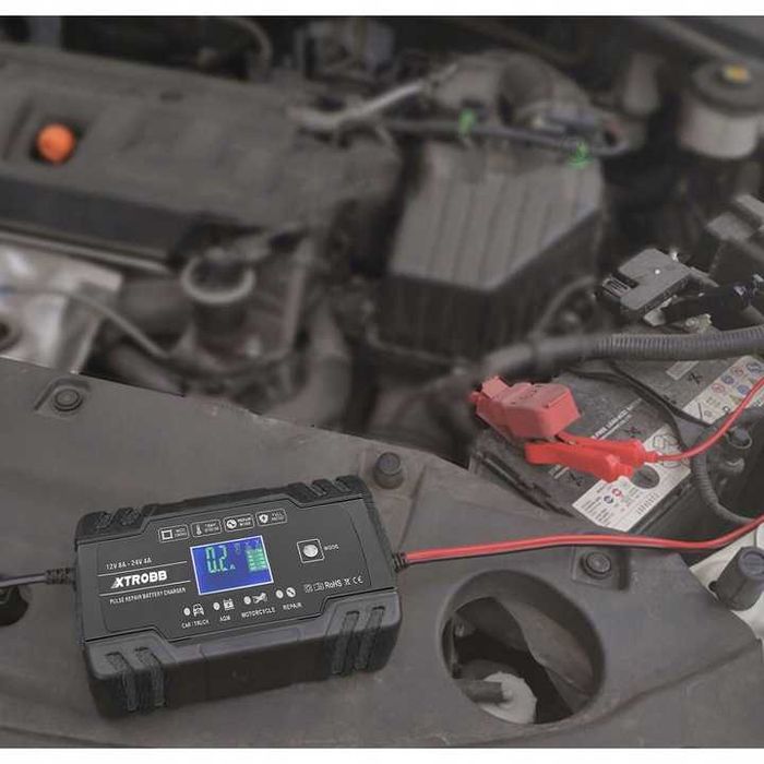 Automatyczny prostownik 12V 24V ładowarka funkcja naprawy konserwacji