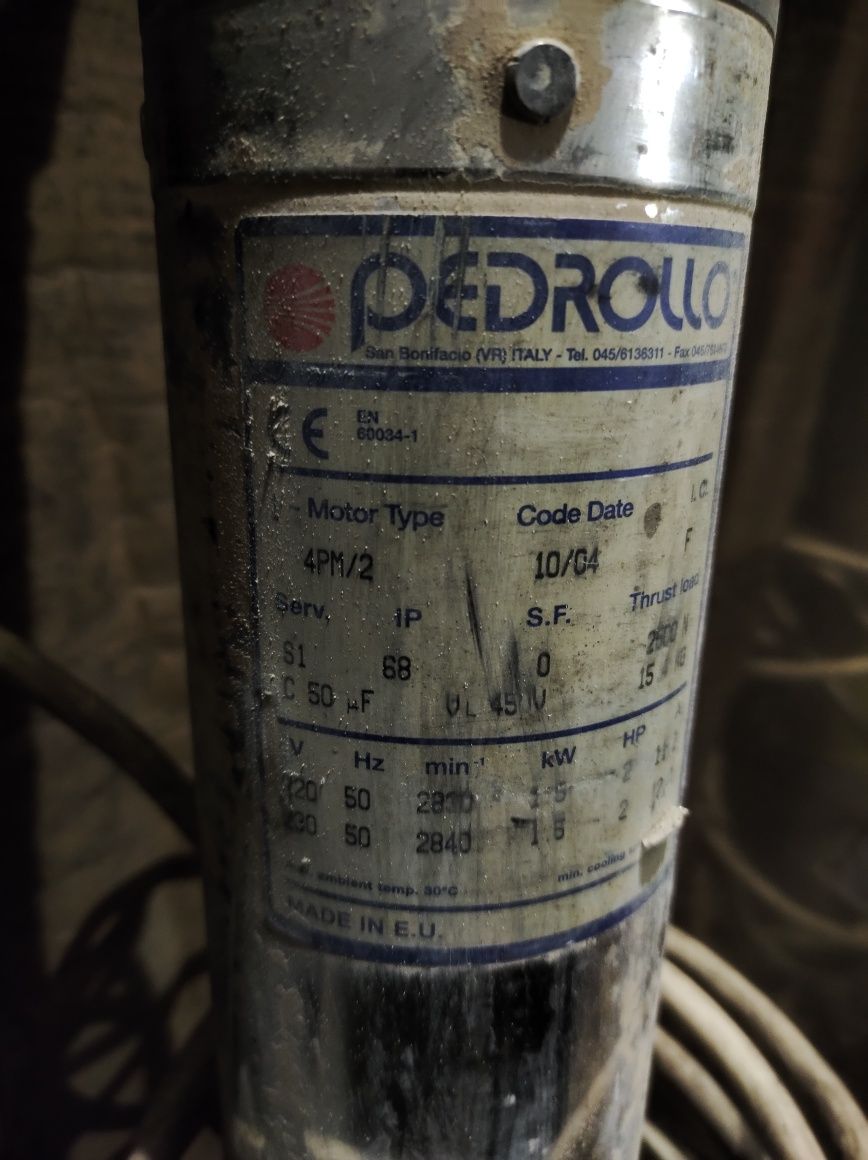 Продам глубинный погружной насос Pedrollo  4SR.