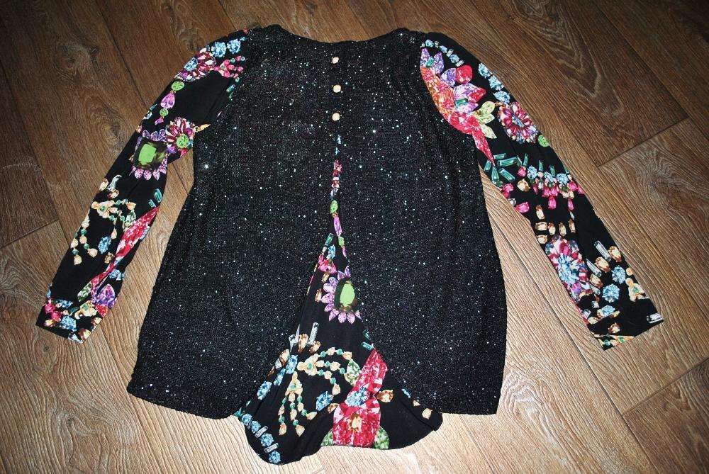Блузка блуза эксклюзивная нарядная роскошная пайетки черная яркая