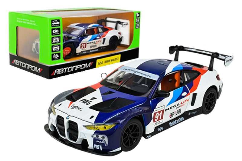 Машина металева Автопром 68282A(B) 1:24"BMW M4 GT3" БМВ, світло,звук