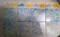 Azulejos novos Pintados a mão -PEIXINHOS