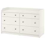 Komoda Ikea 6 szuflad Ikea HAUGA Komoda biała 138x84 nowa