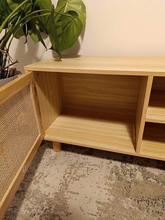 Szafka RTV stolik Boho rattan