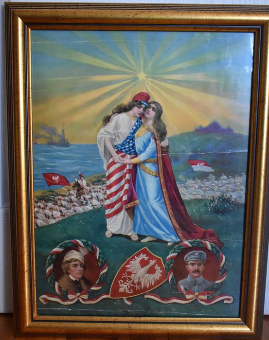 Obrazy patriotyczne -  Puławski, Kościuszko i Wojciechowski