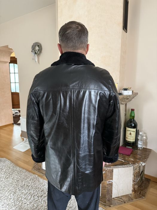 Чоловіча шкіряна дублянка розміру XL зимова/осіння