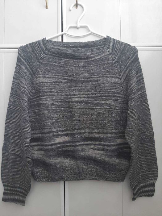 Джемпер укороченный с широкой горловиной, рукав 3/4 (размер М)