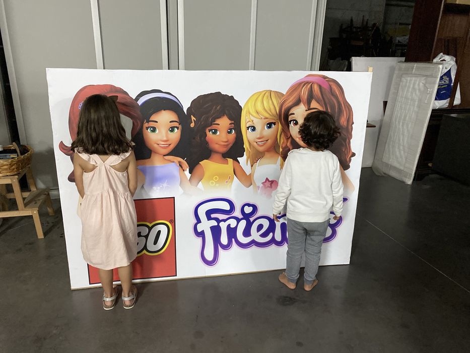 Placa para fotos - Festa lego friends