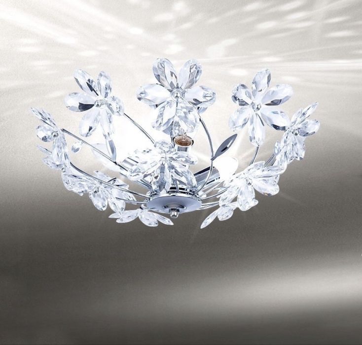 Lampa sufitowa stylowa 3x E14 plafon żyrandol chrom