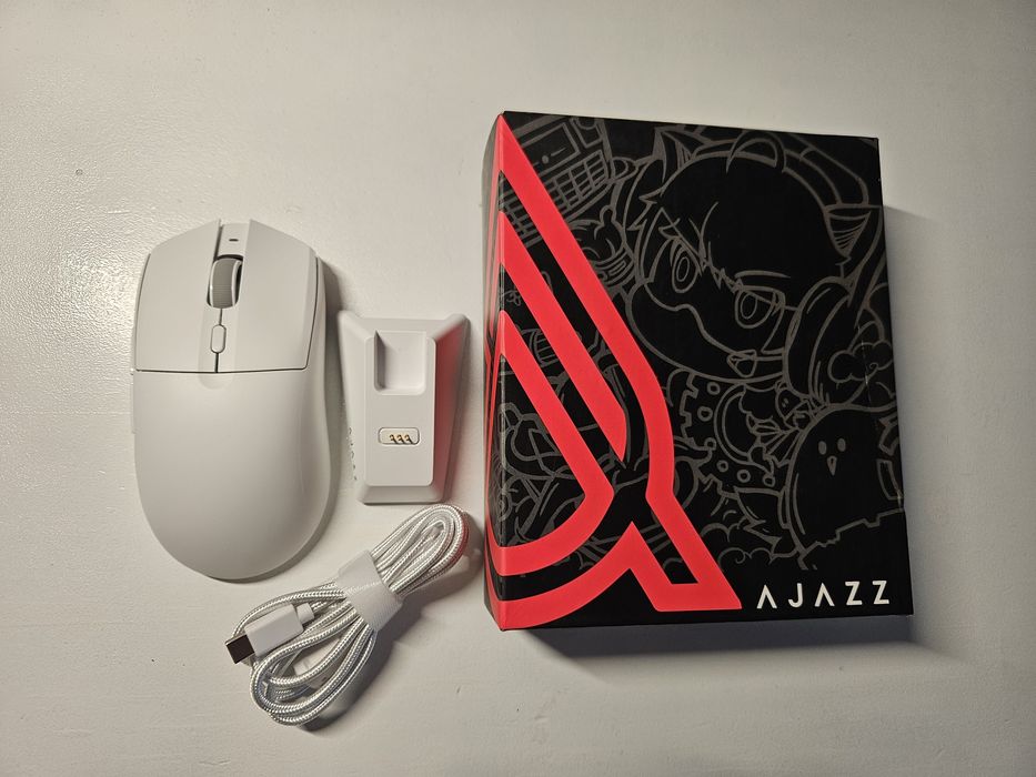 Ajazz AJ139 V2 MC mysz komputerowa biała bezprzewodowa