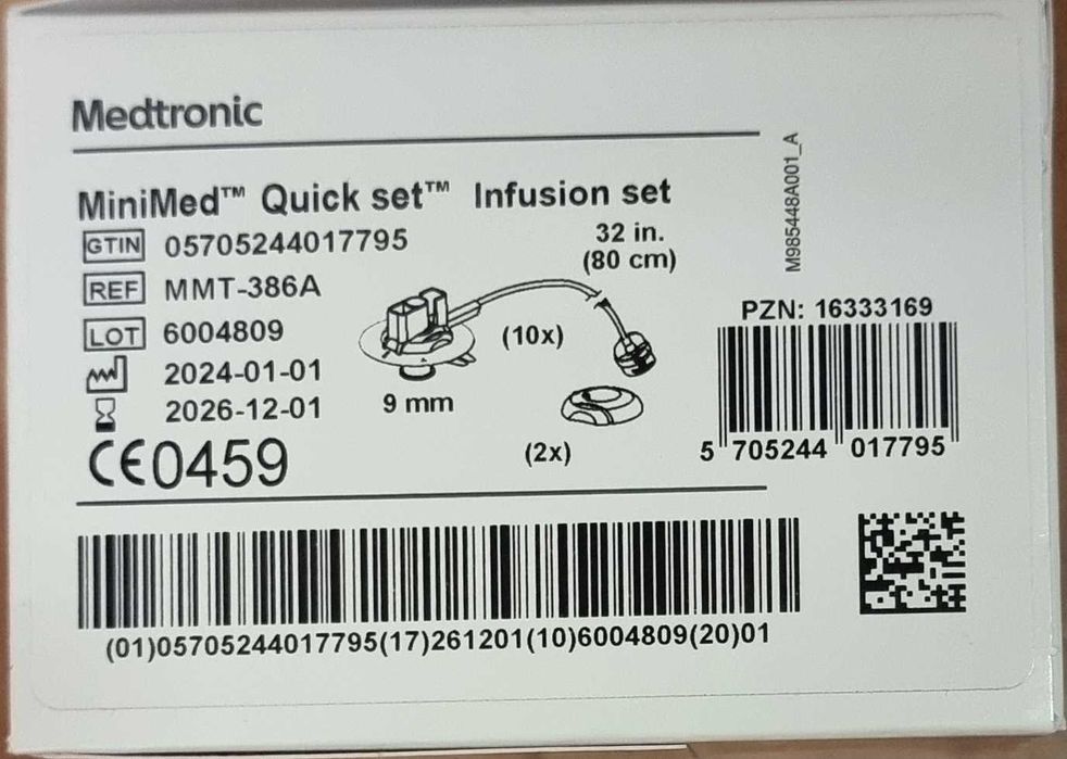 Zestaw infuzyjny MiniMed Quick-set do pomp Medtronic MiniMed 9mm/80cm