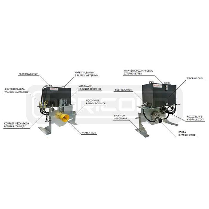 Agregat pompa 45l hydraulika do ciągnika c-360