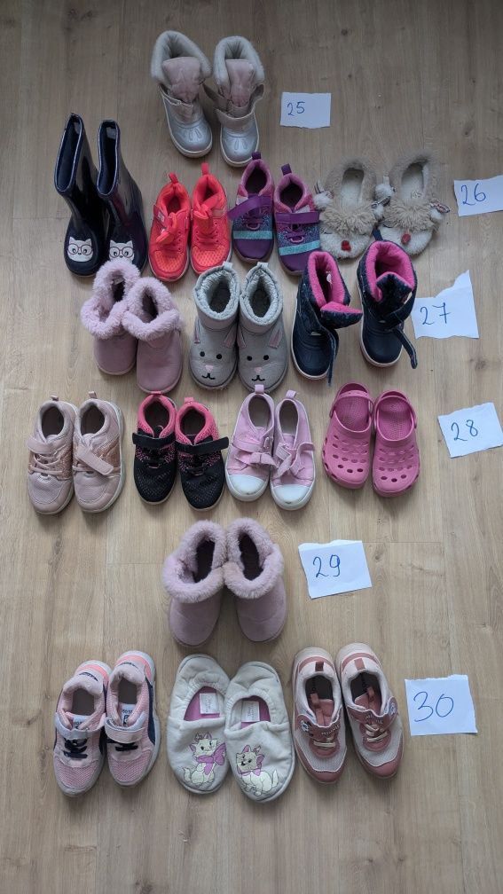 Buty mix paka butów dla dziewczynki mix rozmiarów 25,26,27,28,29,30