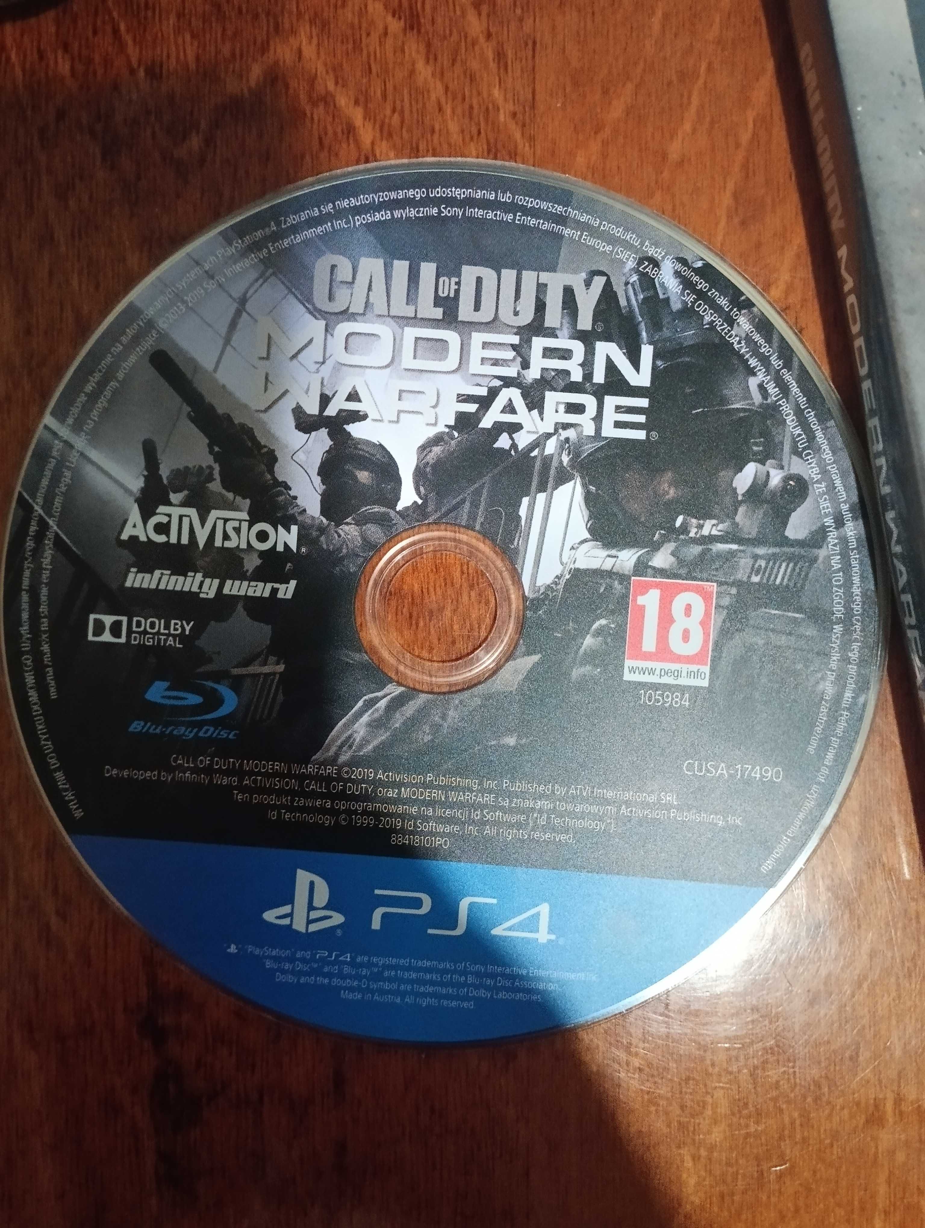 Диск на ps4 call of duty modern warfare 5