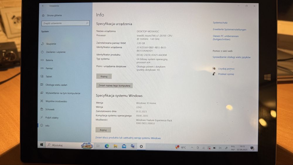 Tabblet Microsoft Surface 3 2GB/64GB x7-Z8700