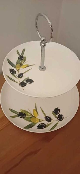 Patera piętrowa do ciasta przekąsek porcelana ceramika