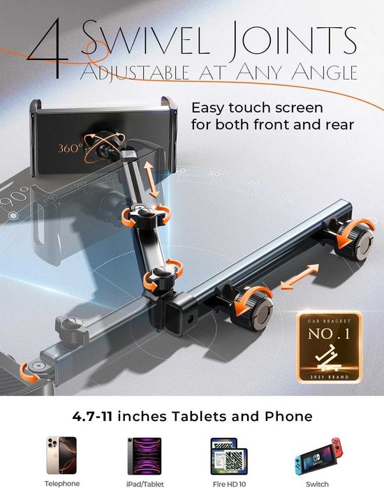 Uniwersalny uchwyt na telefon komórkowy LISEN 4,7-11"