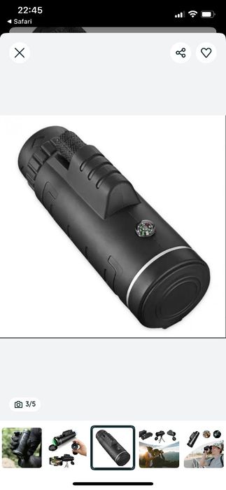 Монокуляр ударостійкий для туризму 50x60 HD1500m/950m вологозахищений