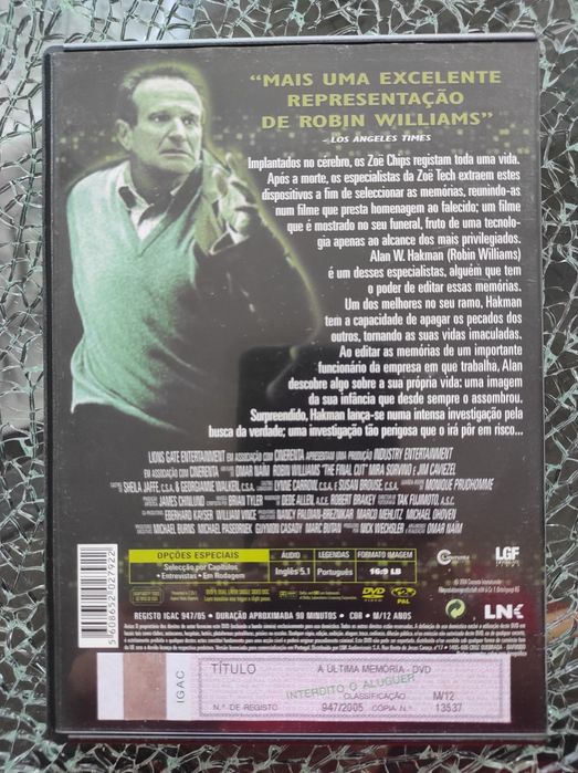 DVD Final Cut a última memória Robin Williams