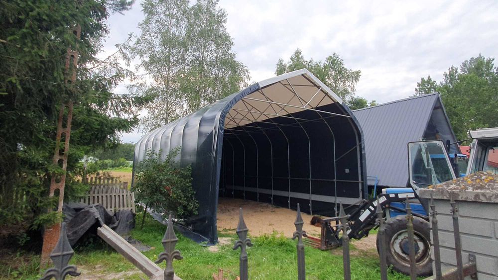 Hala łukowa 6x15x5,3 na bele garaż wiata hangar magazyn namiotowa