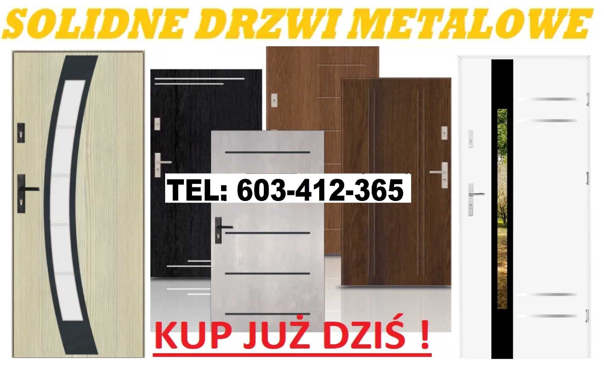 Drzwi ZEWNĘTRZNE- WEJŚCIOWE drewniane i metalowe z montazem