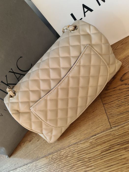 Classic Bag flap Chanel beige bezowa