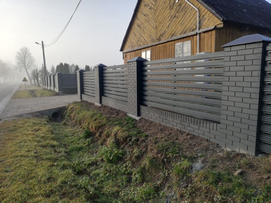 Podmurowka betonowe, słupek ogrodzeniowy, ala klinkier imitacja