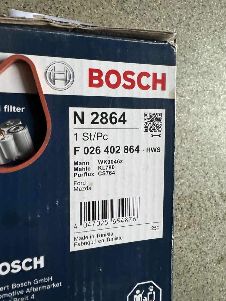 НОВЫЙ Топливный Фильтр Bosch F026402864 Ford Mazda Volvo