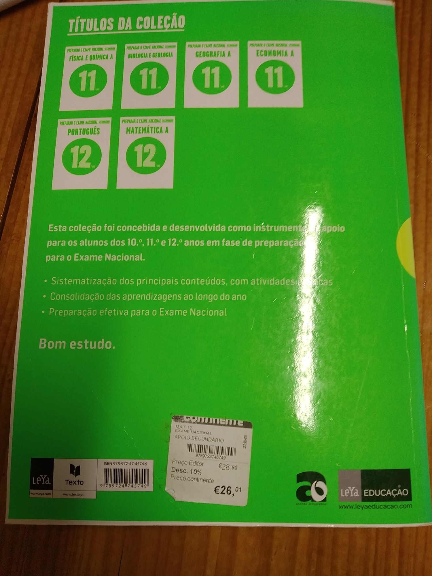 Livro Preparar o exame Matemática A 12 ano como NOVO