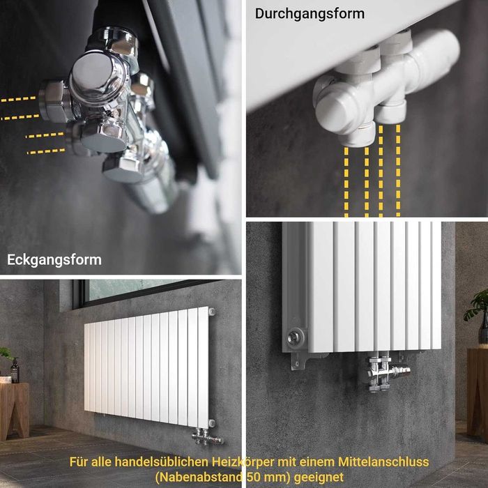 Zawór termostatyczny do grzejnika Duo-plex termostat biały