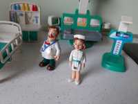 Szpital zabawki kolekcja vintage prl plastik lekarz hospital przychodn
