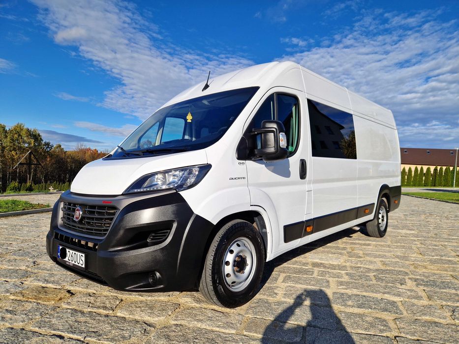 Fiat Ducato L4 Maxi Brygadówka 7Osób 180Km Automat Gwarancja F-Vat 23%