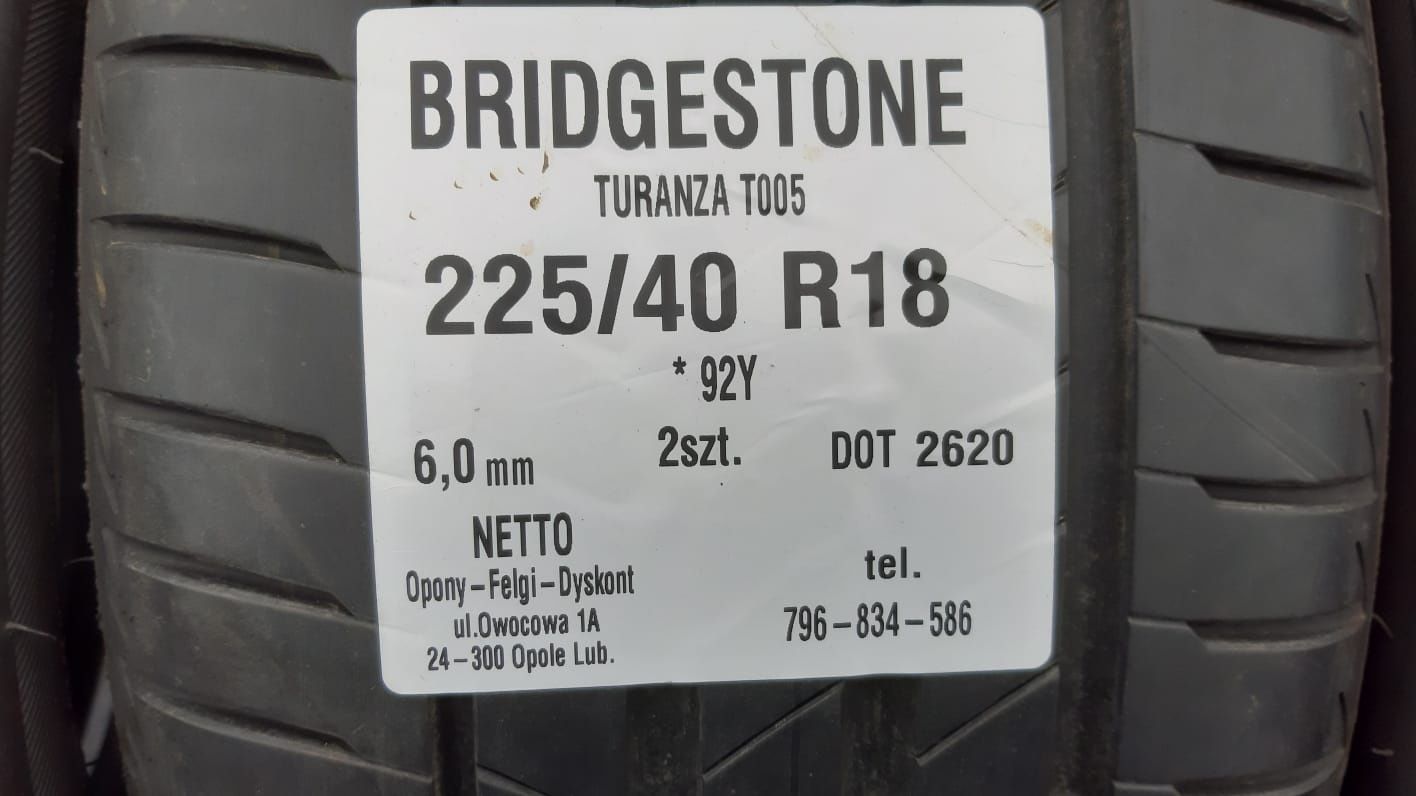 Opony Bridgestone 225 40 R18