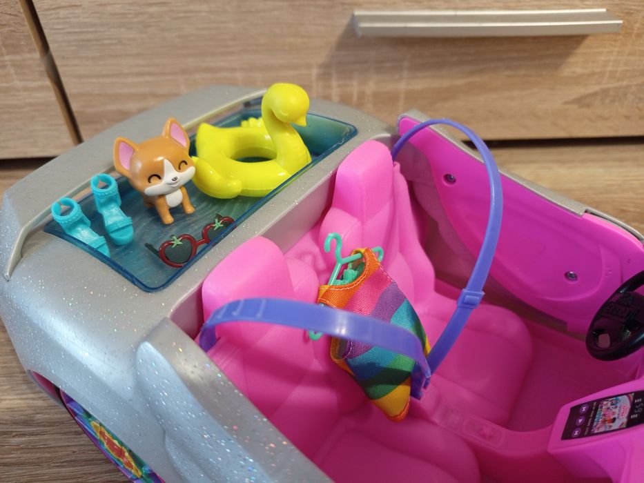 Jak nowy kabriolet Barbie auto extra gwiazd plus akcesoria