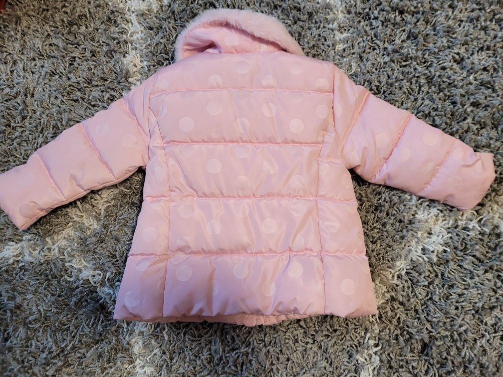Ciepła kurtka Mayoral dla dziewczynki różowa