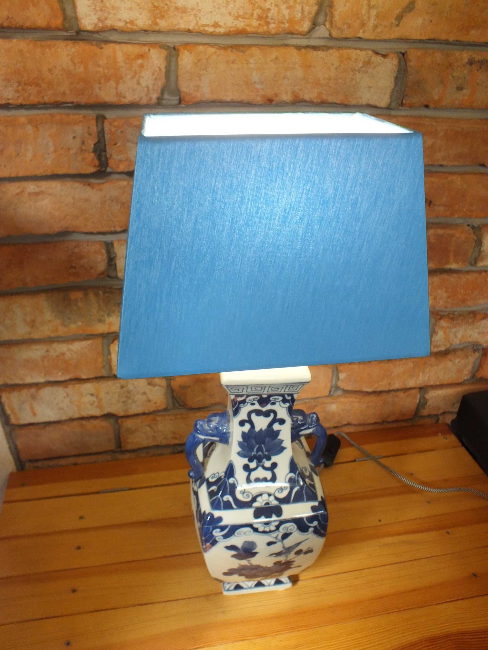 Chińska porcelanowa lampa zdobienie w stylu MING